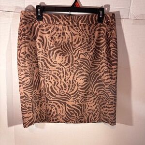 Women's Banana Republic mini skirt animal print sz 10 whimsy goth Mob wife siren